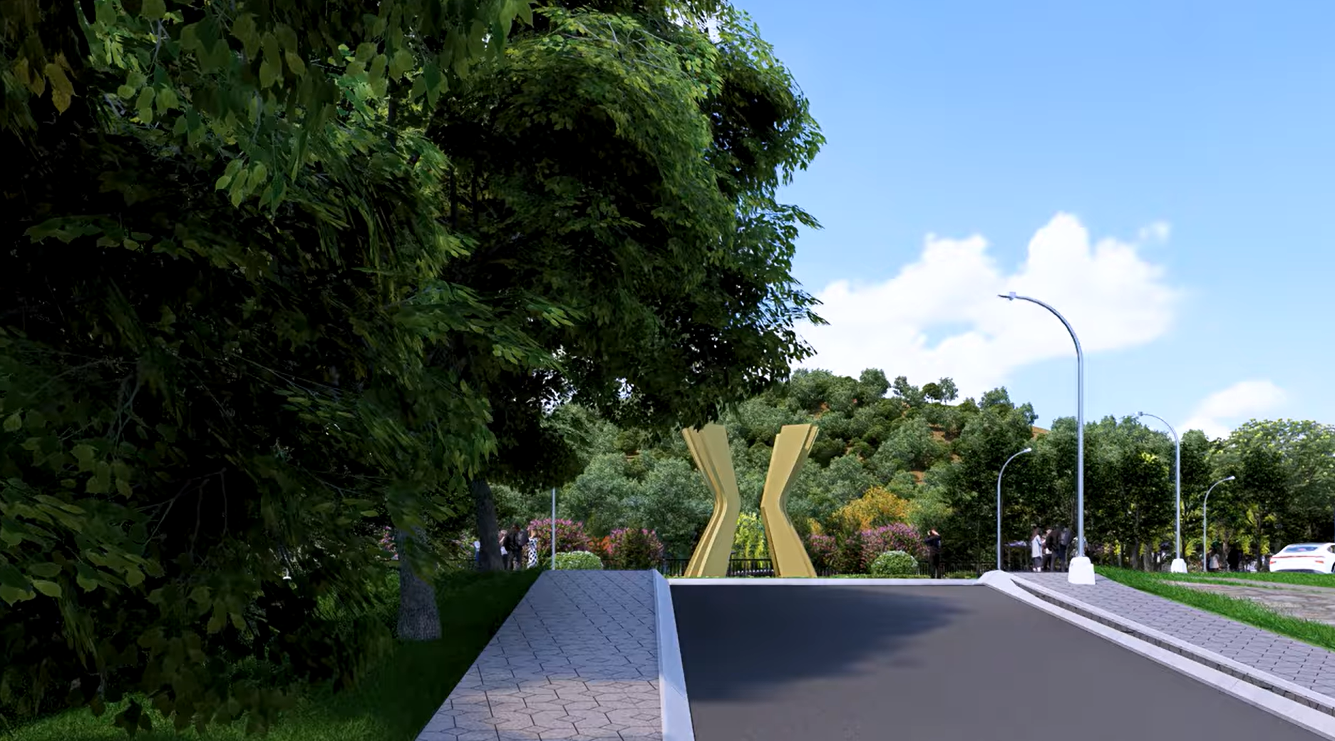 Phối cảnh Vườn hữu nghị Asean - Hàn Quốc, Trường Đại học Lâm nghiệp