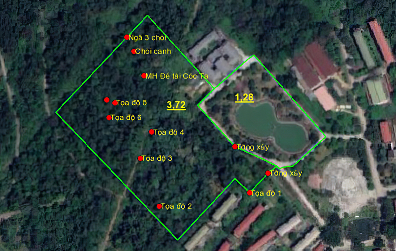 Sơ đồ vị trí khu vườn