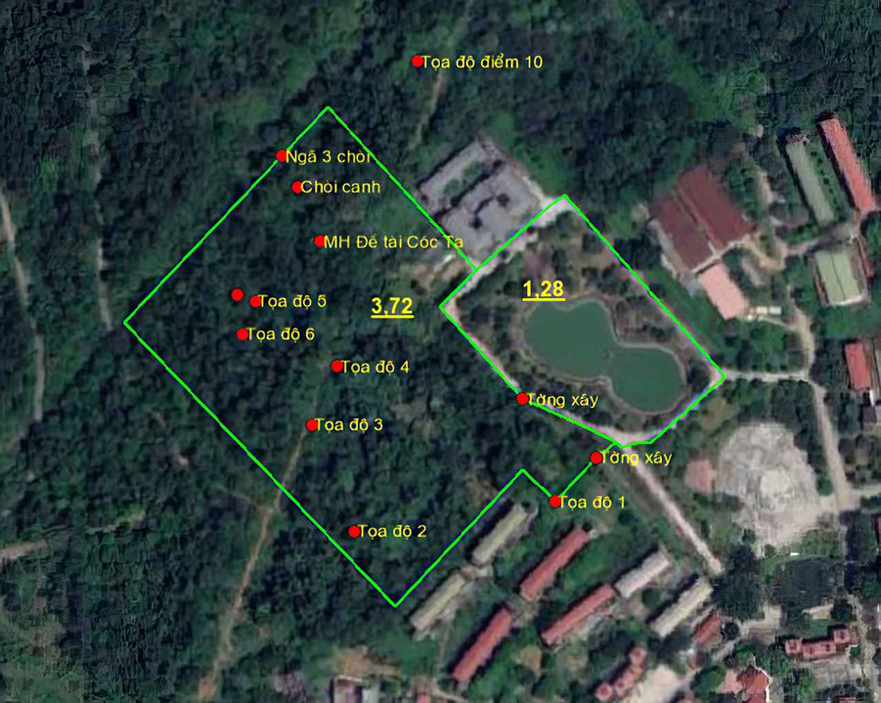 Sơ đồ vị trí khu vườn